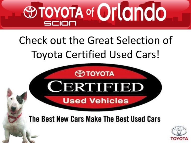 Our Toyota Certified Used Car Dealership In Orlando