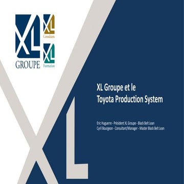 XL Groupe et le Toyota Production System
