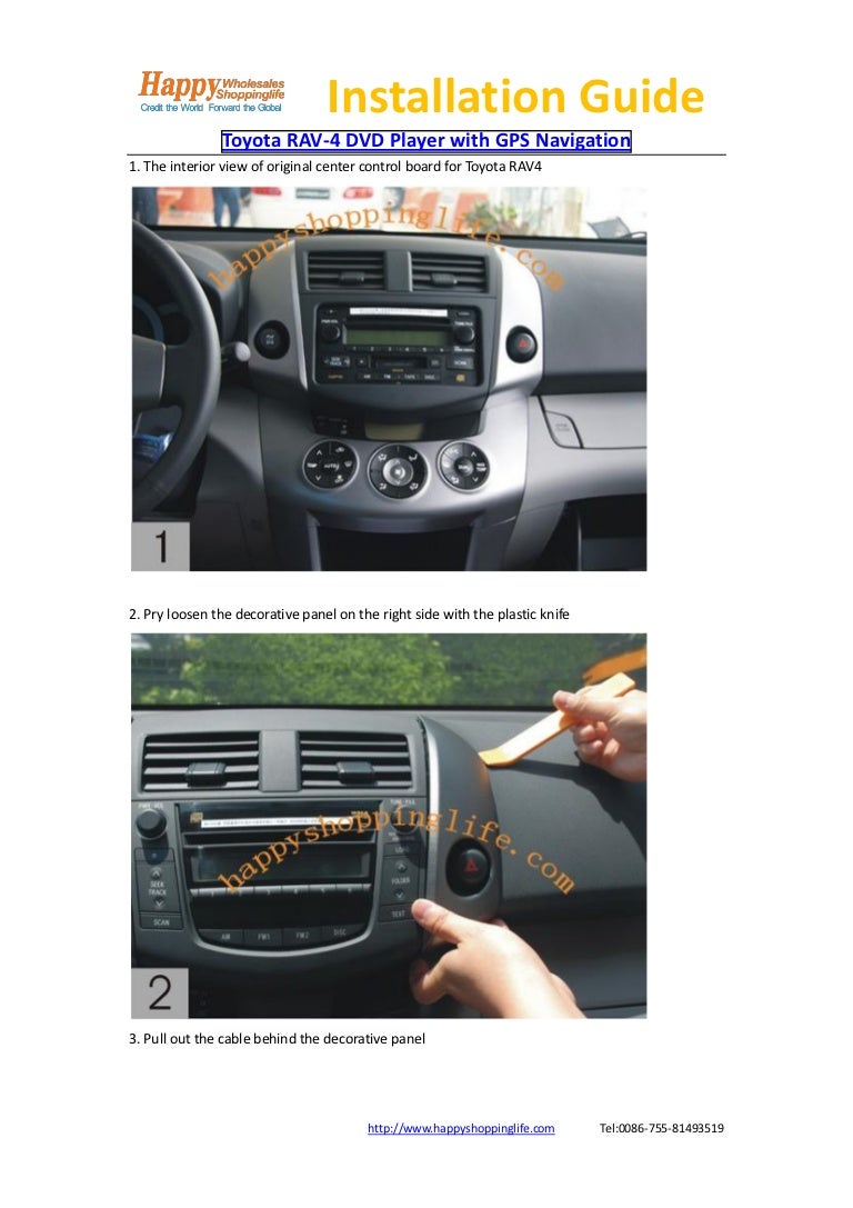 Toyota rav4 dvd player gps navigation installation guide