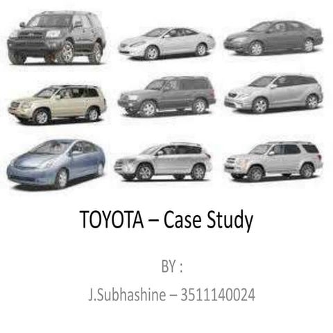 Toyota – case study   