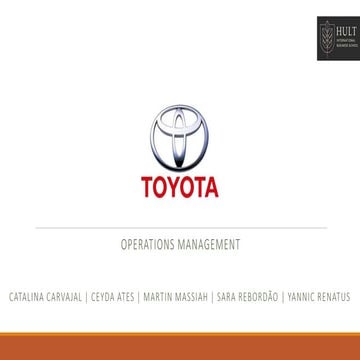 Toyota Operations Case Study 