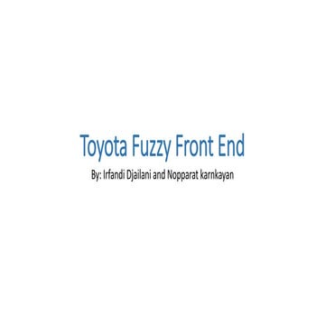 Toyota fuzzy front end concept