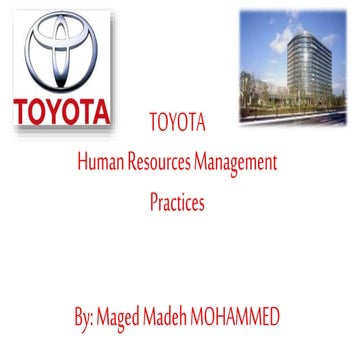 Human Resource At Toyota Maged Elsakka