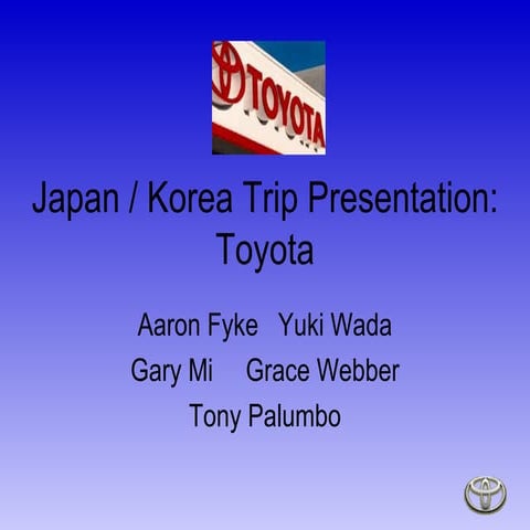 Toyota presentation