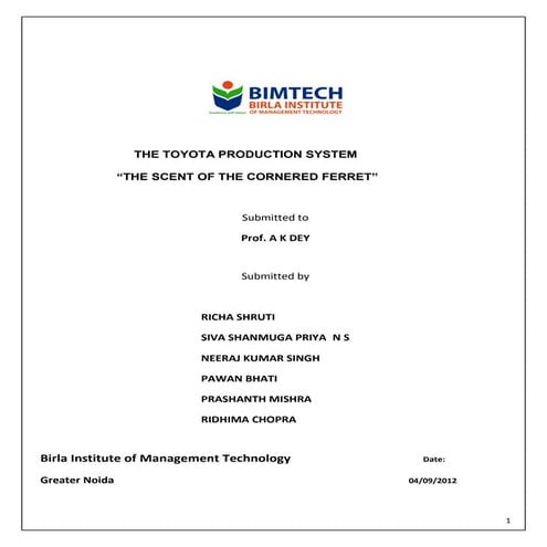 Toyota Production System