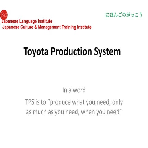 Toyota Production System