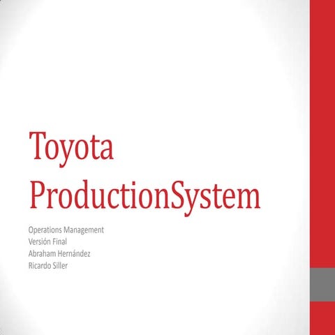 Toyota production system final