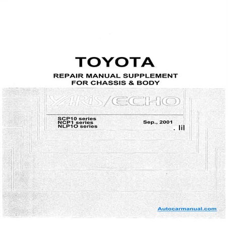 Toyota Yaris service manual Free.pdf  Toyota Yaris Service manual