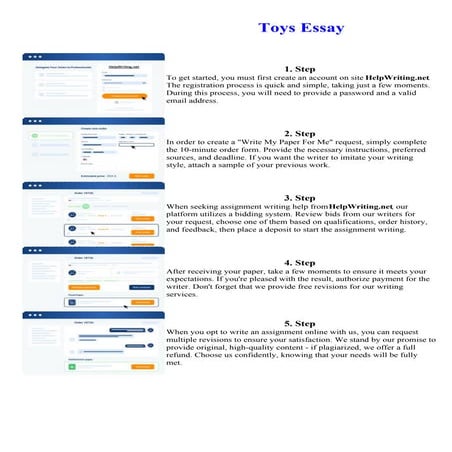 Toys Essay. Online assignment writing service.