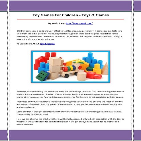 Toys & games | PDF