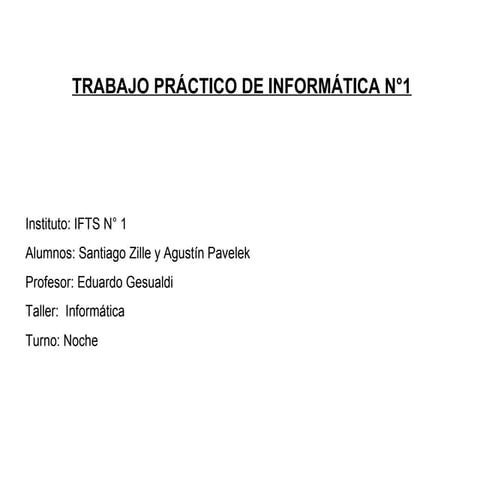 Tp 1 (powerpoint) | PPTX