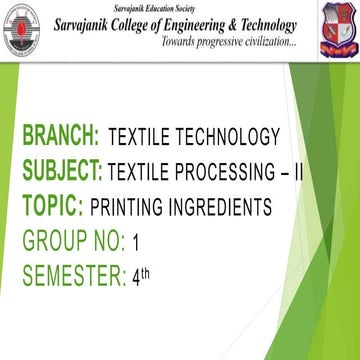 Printing Ingredients