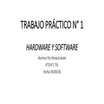 Tp 1 hardware y software