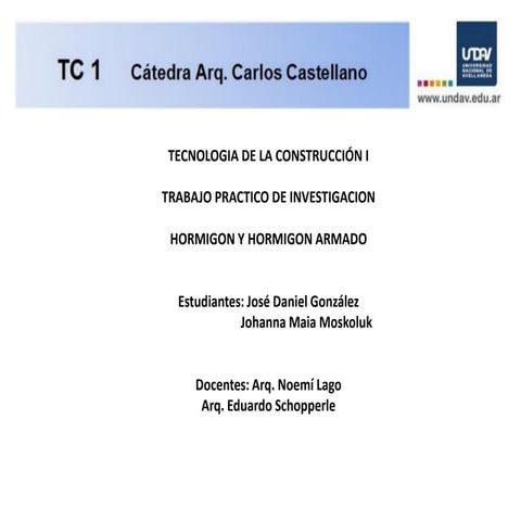 Hormigón y Hormigón armado 