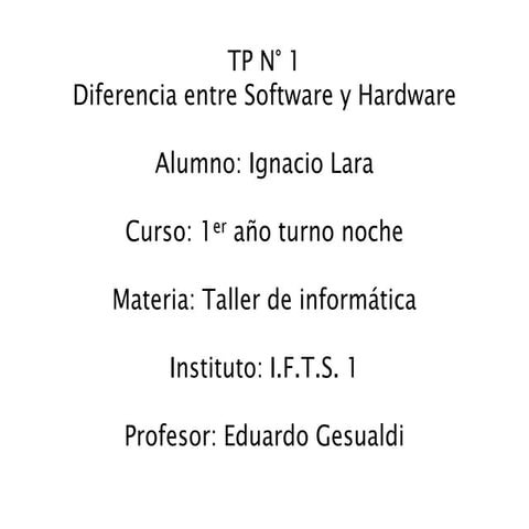 TP Nº 1 Hardware y Software | PPTX