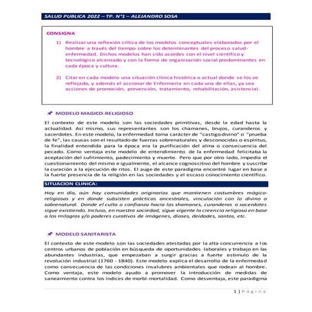 TP1 MODELOS SALUD ENFERMEDAD