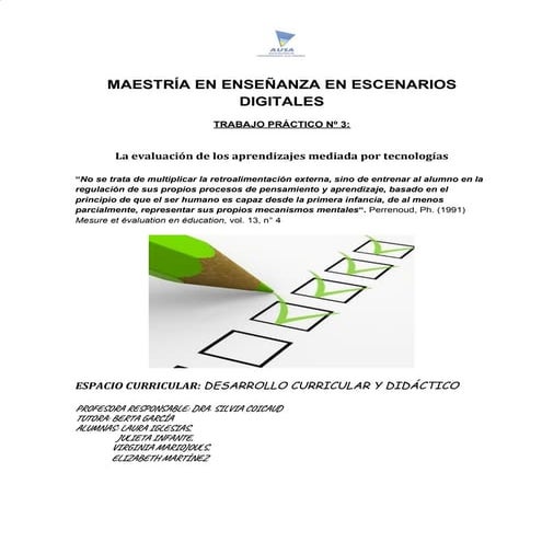 La evaluación de los aprendizajes mediados por las tecnologías 