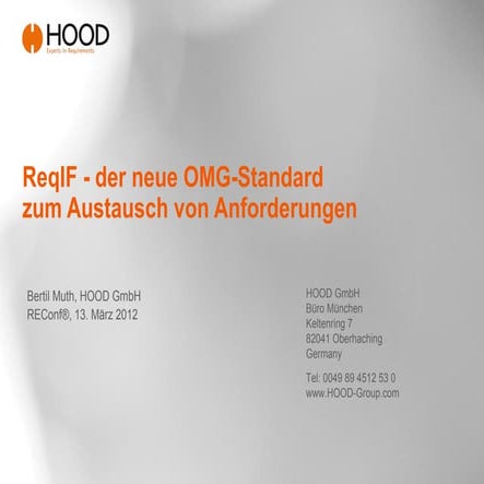 Requirements Interchange Format Standard – KHDR