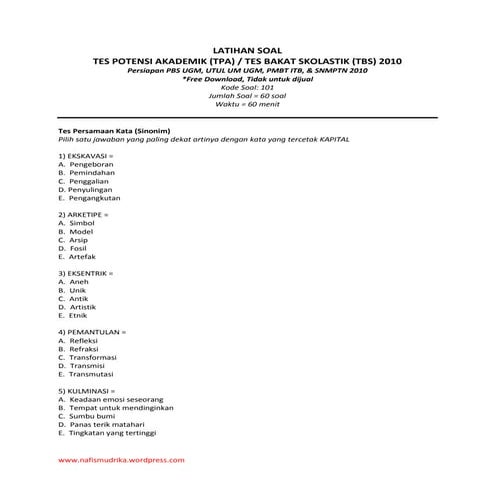 Tes Potensi Akademik