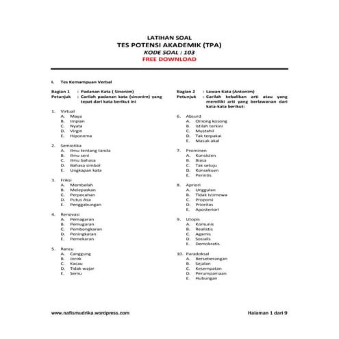 Tes Potensi Akademik