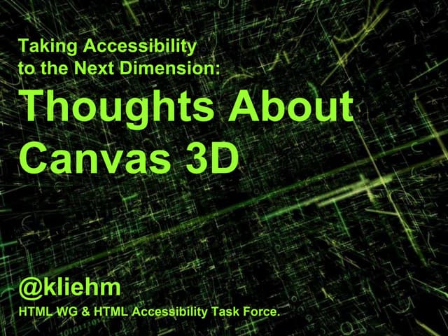 Accessibility in Canvas 3D