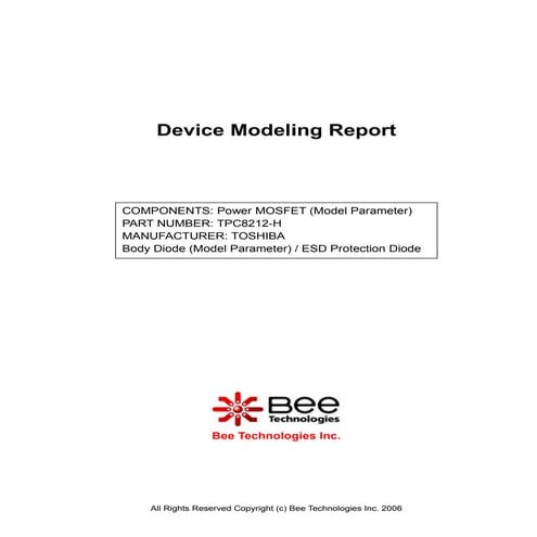 SPICE MODEL of TPC8212-H (Standard+BDS Model) in SPICE PARK