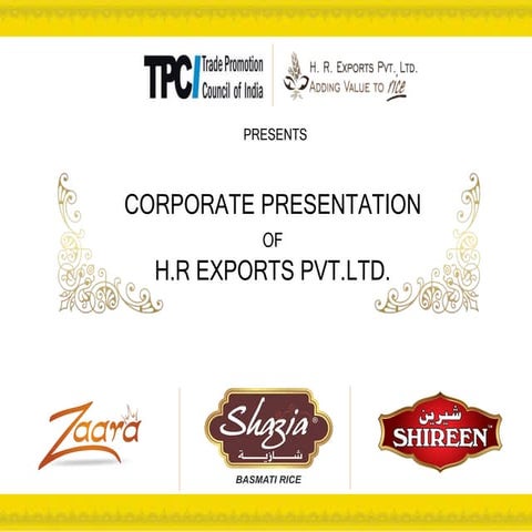 CORPORATE PRESENTATION BY ATIF HASAN RICE EXPORTER | PPTX