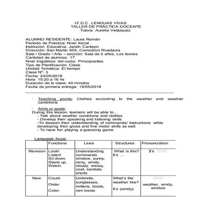 TPD Roman - Lesson 3 - nivel inicial