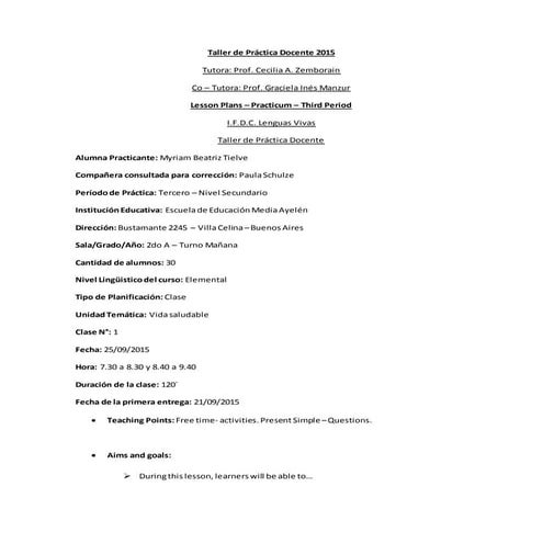 Tpd 2015   tielve - myriam - third period - lesson plan 1