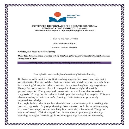 Tpd final reflexion initiallevel fourdimensions mestreflorencia (1)