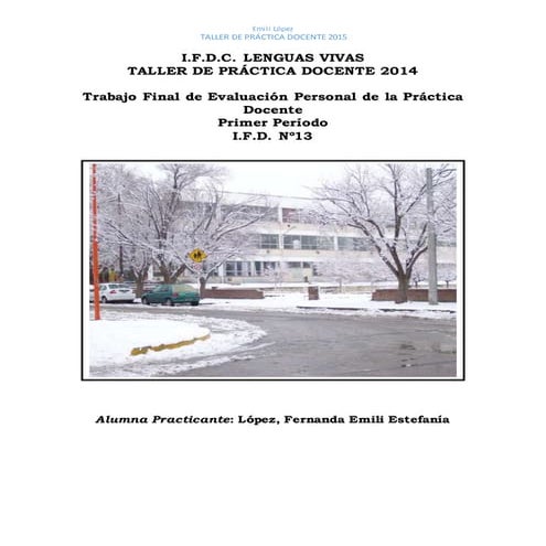 Reflexión Final - Kindergarten Level