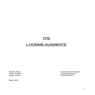 Tpe homme augmenté