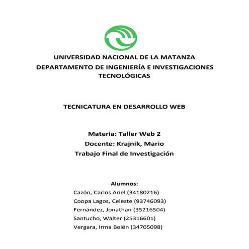 Trabajo de investigacion