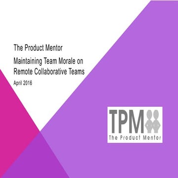 Key to Product Management Success: Building Team Morale