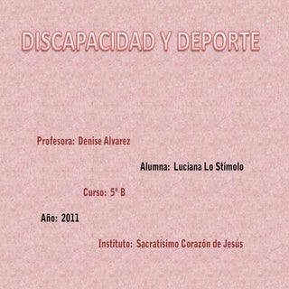 Discapacidad y deporte