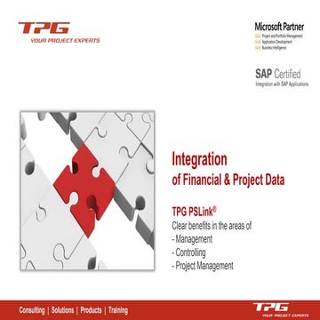 TPG PSLink - Integration of Financial and Project Data (Integration of Micros...