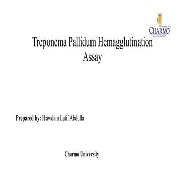 Treponema Pallidum Hemagglutination Assay  CH.U