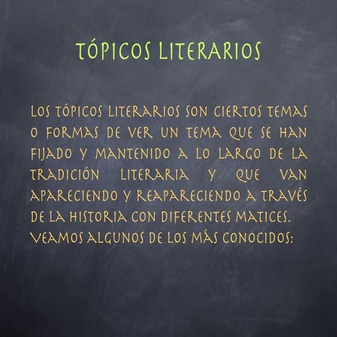 7° C 1 Tópicos literarios de septimo basico | PPTX