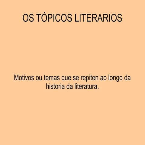 Tópicos literarios