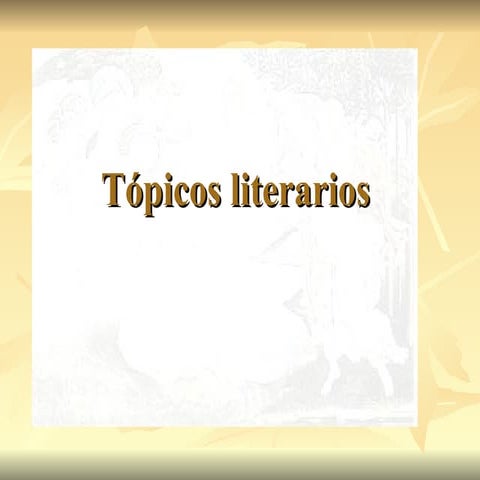 Tópicos literarios