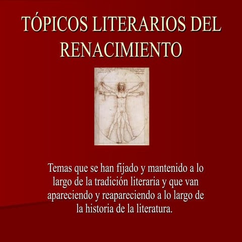 Tópicos literarios del renacimiento