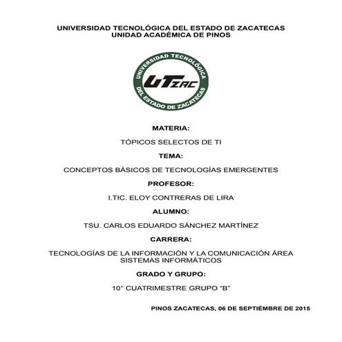 Tópicos selectos de ti