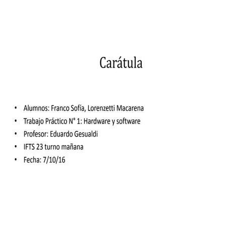 TP Nº 1 Hardware y Software | PPTX