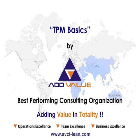 Total Productive Maintenance (TPM) Basics - ADDVALUE - Nilesh Arora