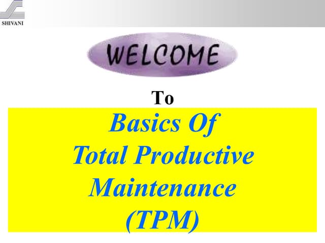 TPM-QM-Training Material as Per JIPM Methodology | PPT