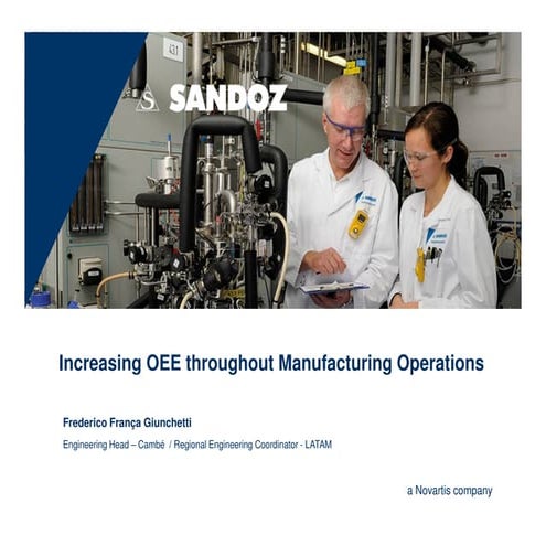 TPM BPN F2F3_Sandoz BR_Increasing OEE throughout Manufacturing Operations