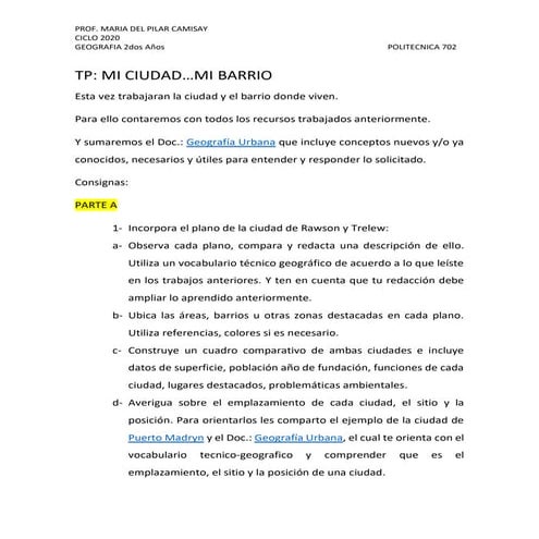 TP: Mi ciudad... Mi barrio:Planos