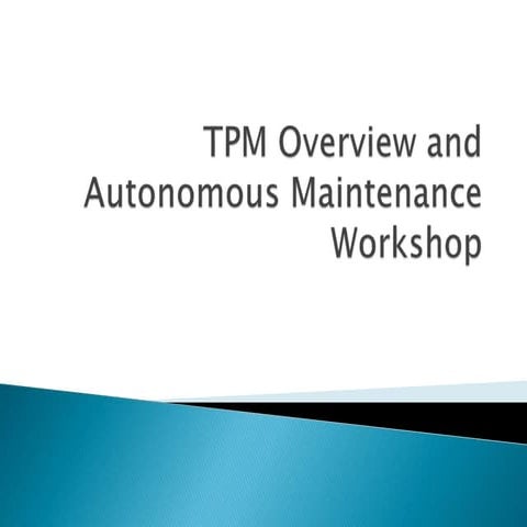 TPM Overview and AM Workshop