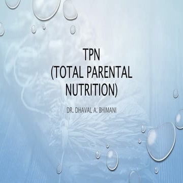 Total parentral nutrition in cardiac surgery