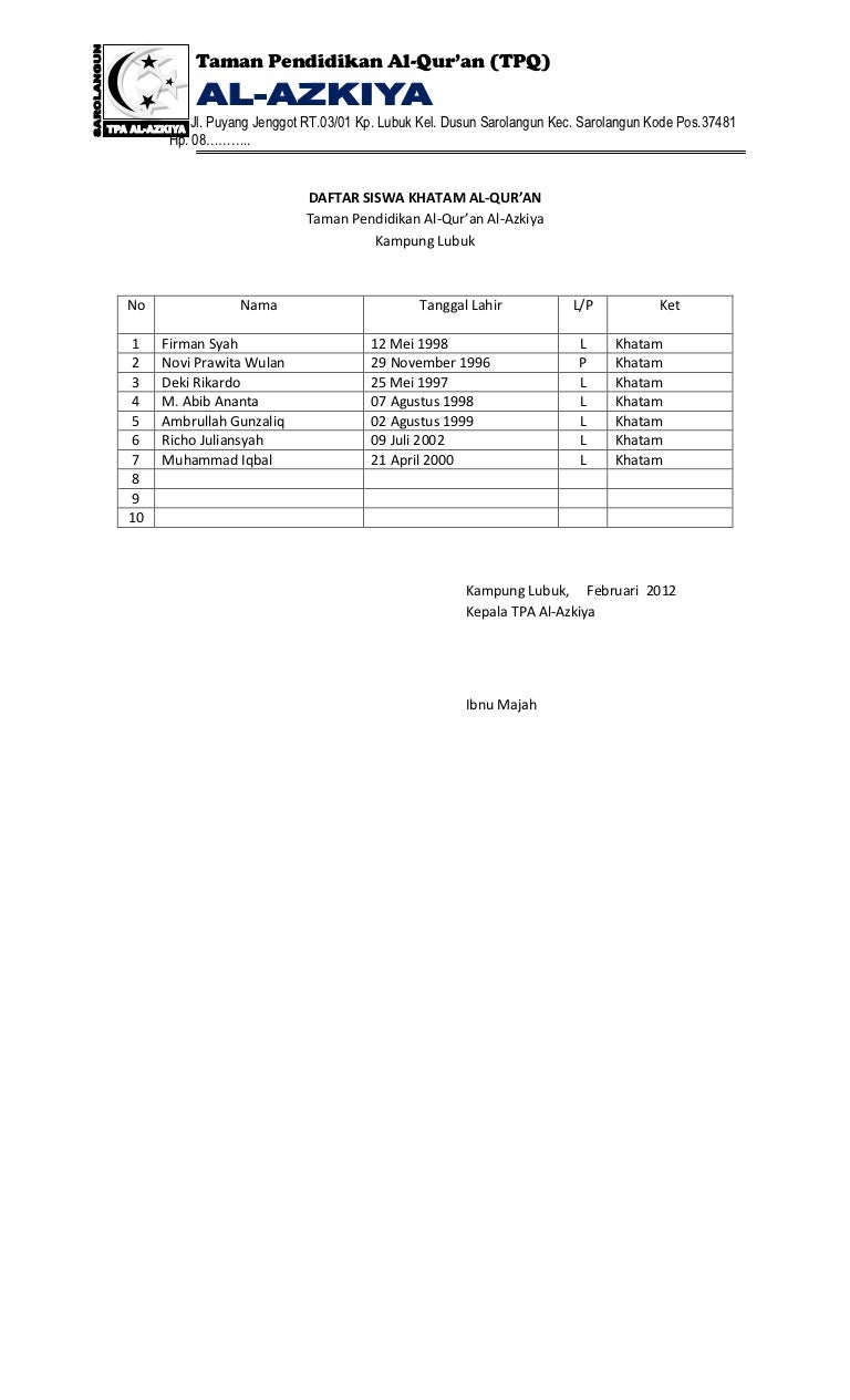 Tpq Khatam
